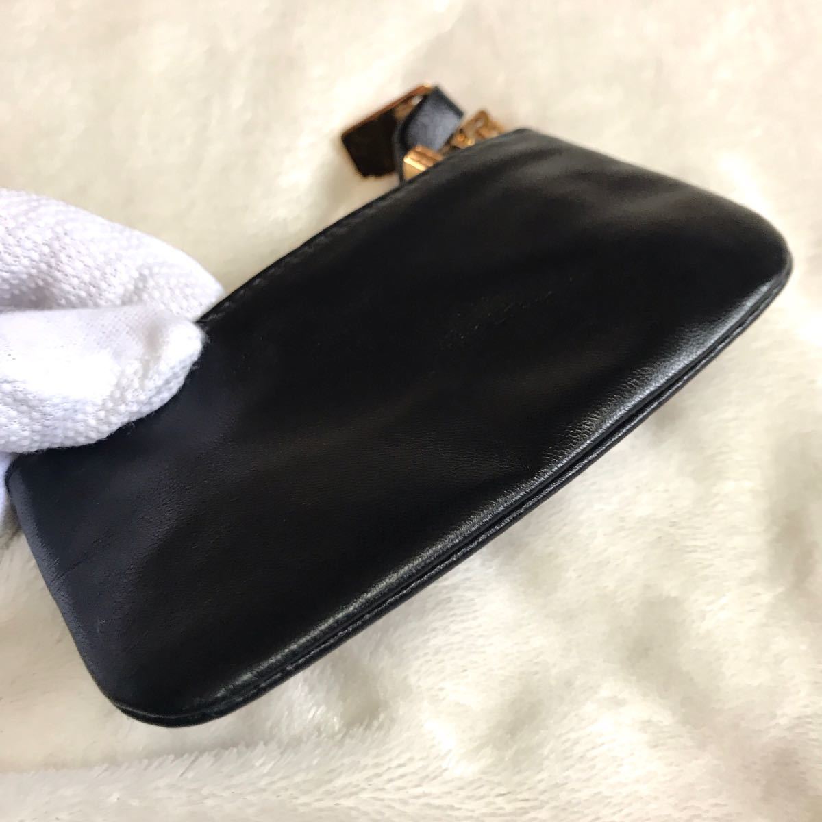 美品 ロエベ アナグラム キーリング付き コインケース レザー