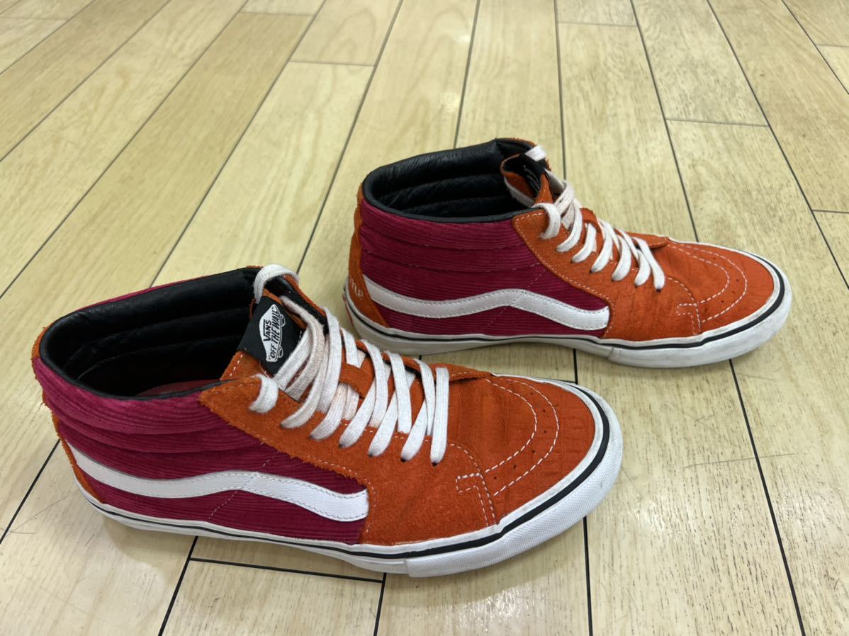 Supreme シュプリーム 18SS Vans Crocodile Corduroy SK-8 Mid ヴァンズクロコダイルコーデイロイSK-8ミドルスニーカーラスト_画像4