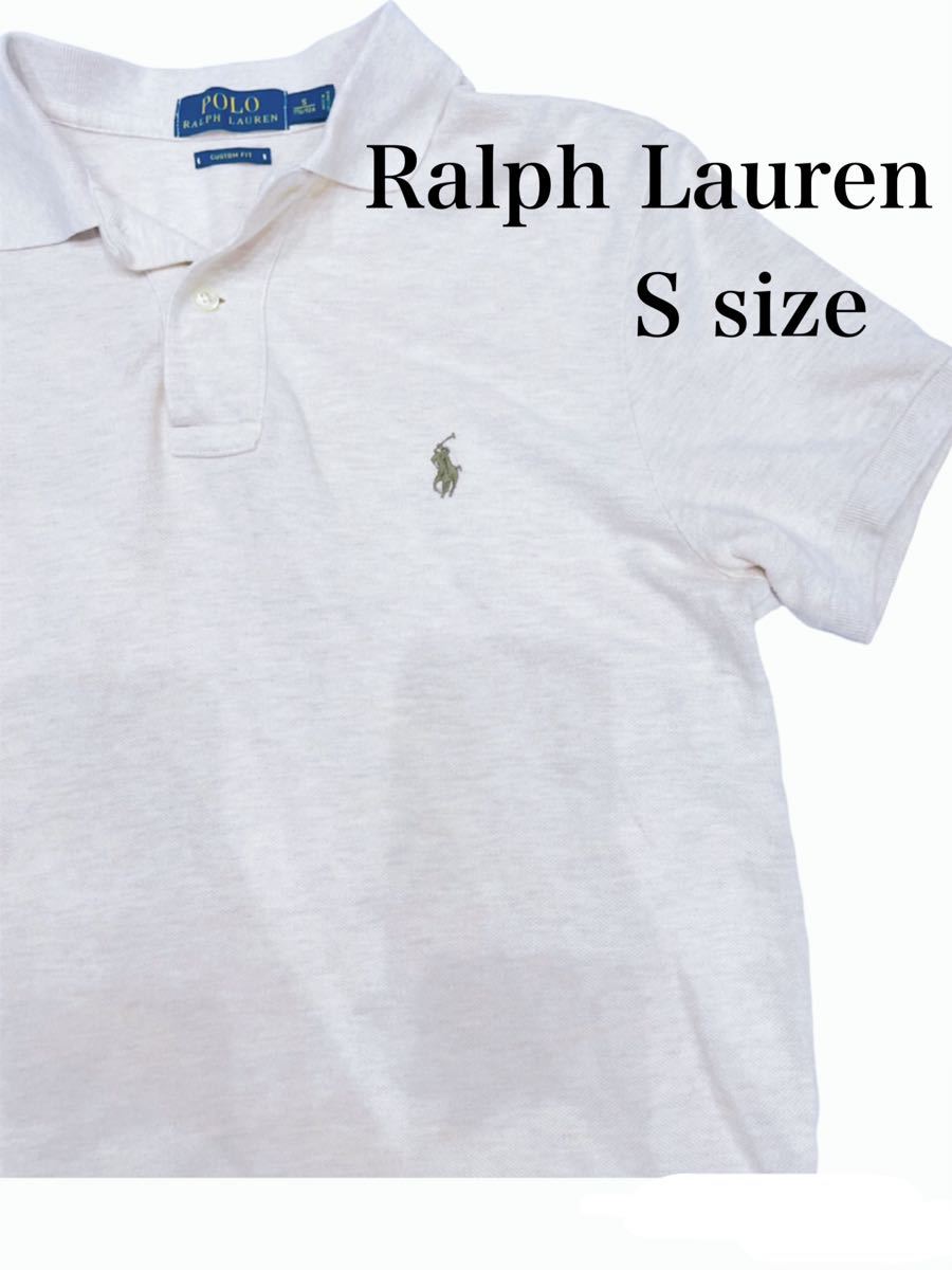 Ralph Lauren ラルフローレン ポロシャツ ベージュ ワンポイント