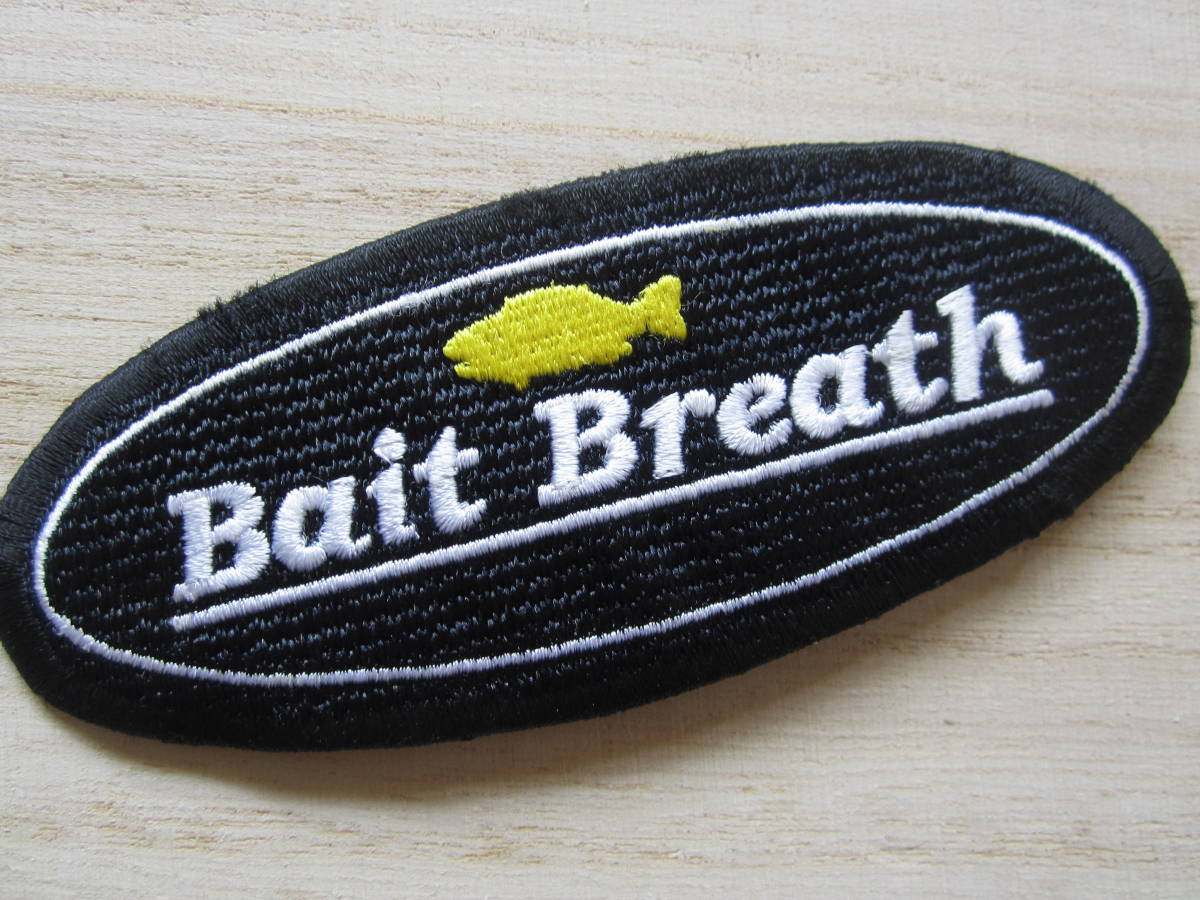Bait Breath ベイトブレス 楕円 黒 ワッペン/釣り バス釣り 海釣り ライフジャケット キャップ バッグ カスタム 08_画像2