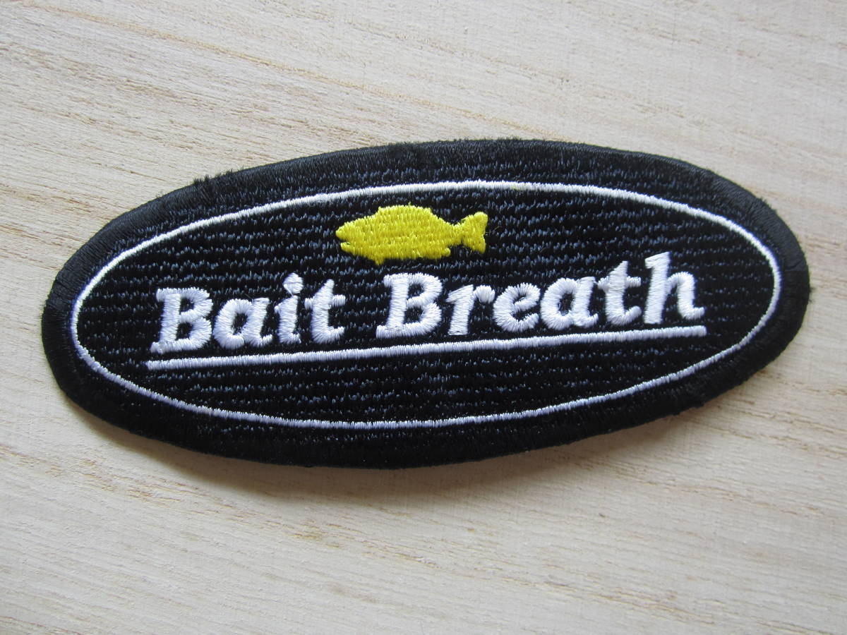 Bait Breath ベイトブレス 楕円 黒 ワッペン/釣り バス釣り 海釣り ライフジャケット キャップ バッグ カスタム 08_画像3