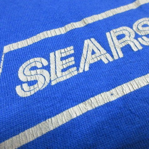 80s アメリカ製　オールド　Tシャツ XL 青　シアーズ　80年代　USA古着　sy2010_画像7