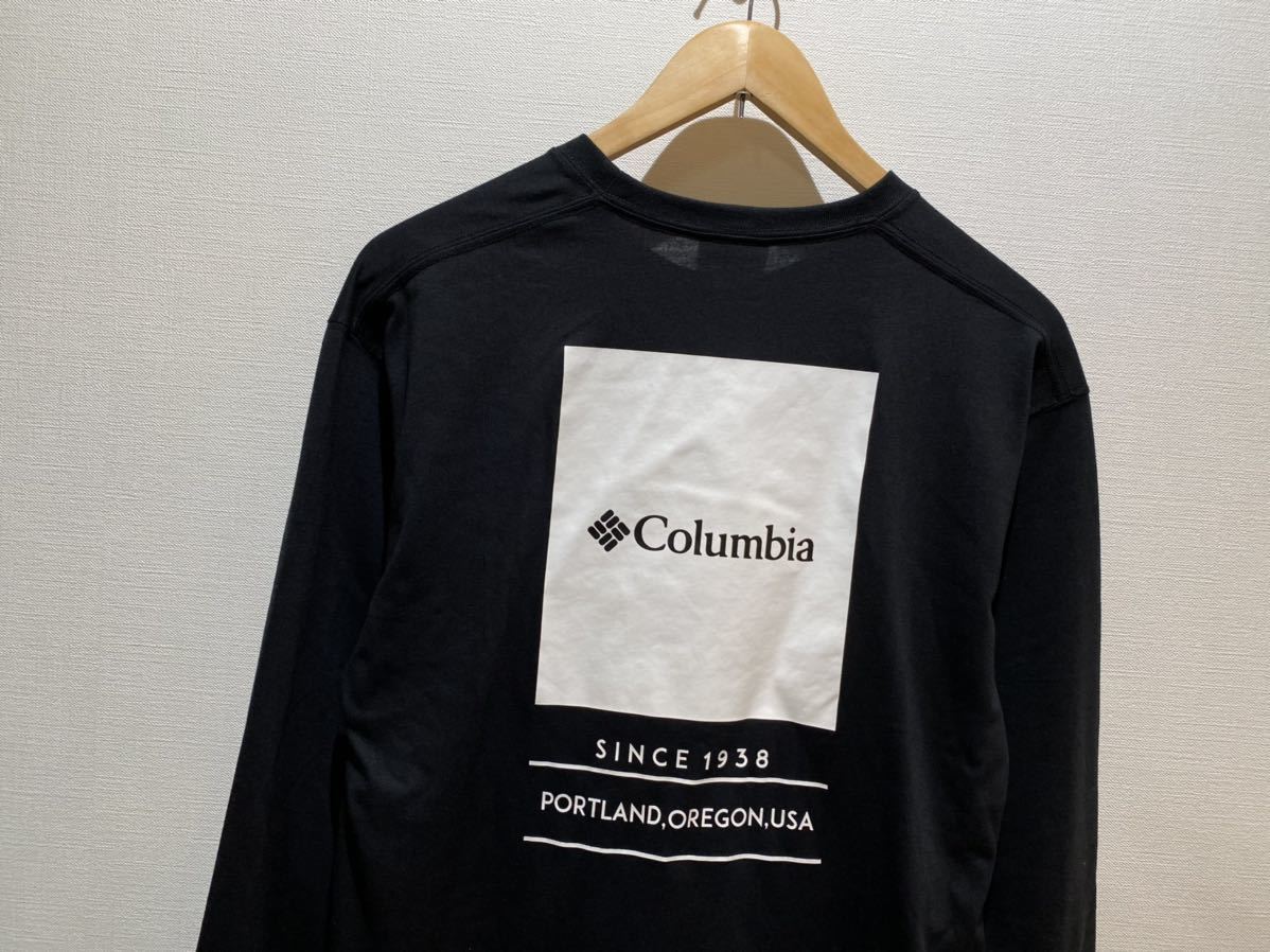 ★ Columbia コロンビア バックプリント 長袖Tシャツ sizeL ブラック 新品未使用タグ付 メープスブルックロングスリーブTシャツ