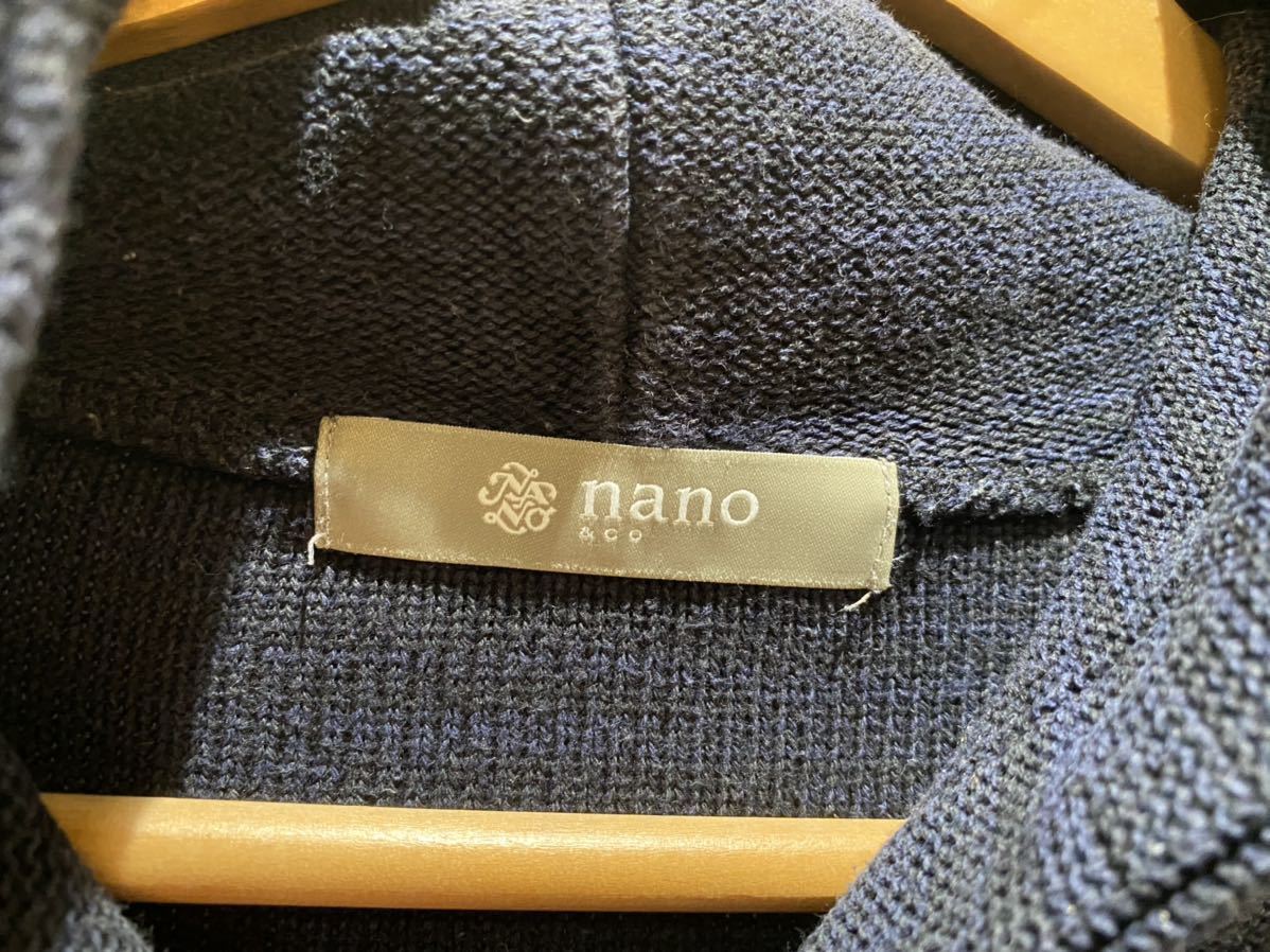 ★ ナノユニバース nano universe メランジパーカー sizeS 超美品 ブラック_画像5