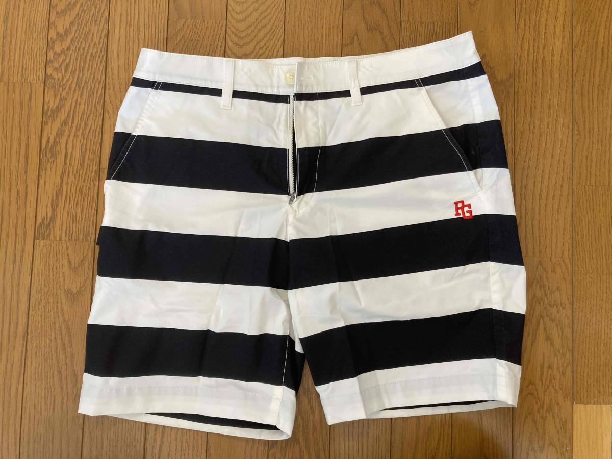送料込み】 パーリーゲイツ ボーダー柄ショートパンツ サイズ5 品です