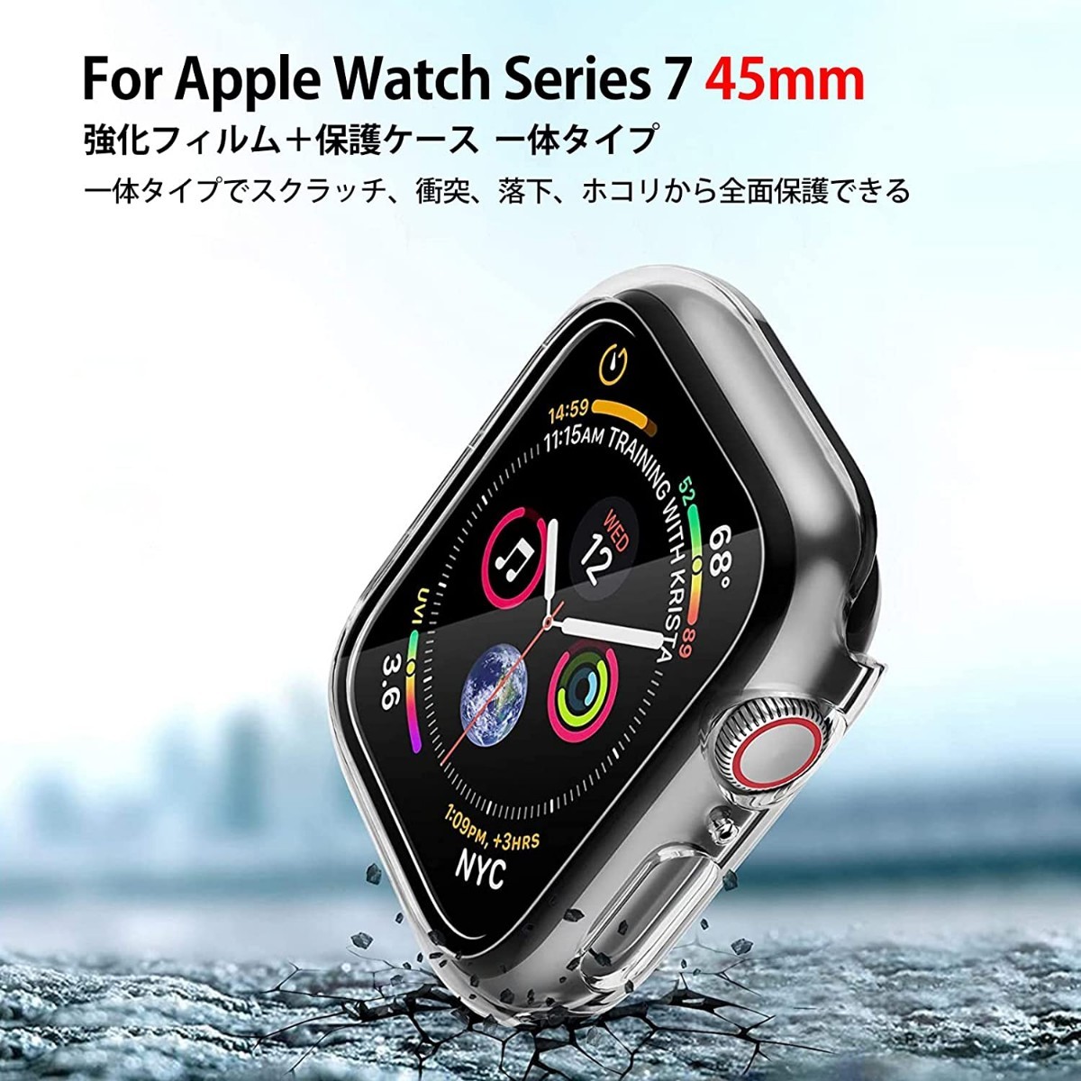 アップルウォッチ Apple Watch カバー ケース ガラスフィルム 40