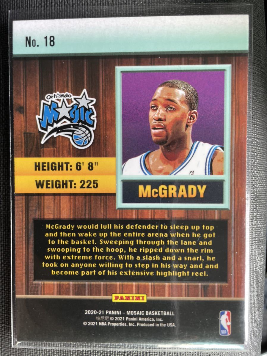 2020-21 PANINI MOSAIC BASKETBALL インサート JAM MASTERS #18 TRACY MCGRADY_画像2