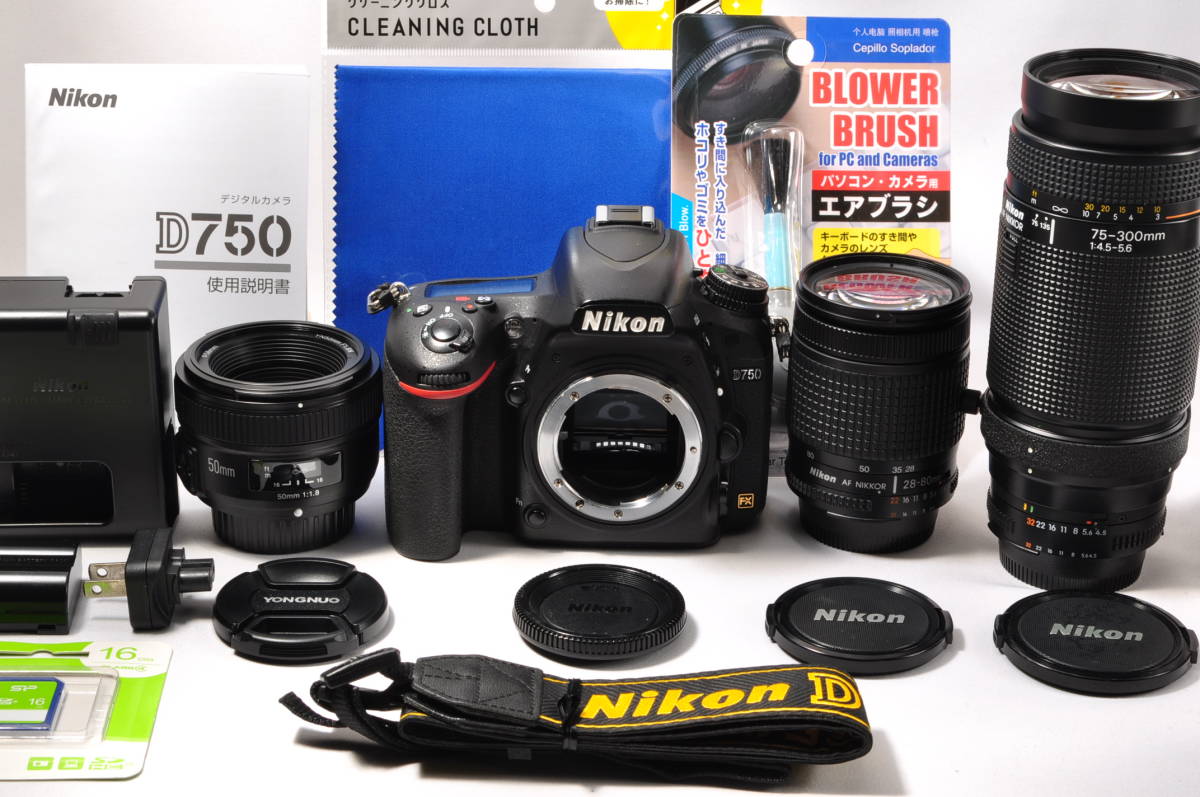 Yahoo!オークション - ☆極上美品☆Nikon ニコン D750 単焦点&標準&超...