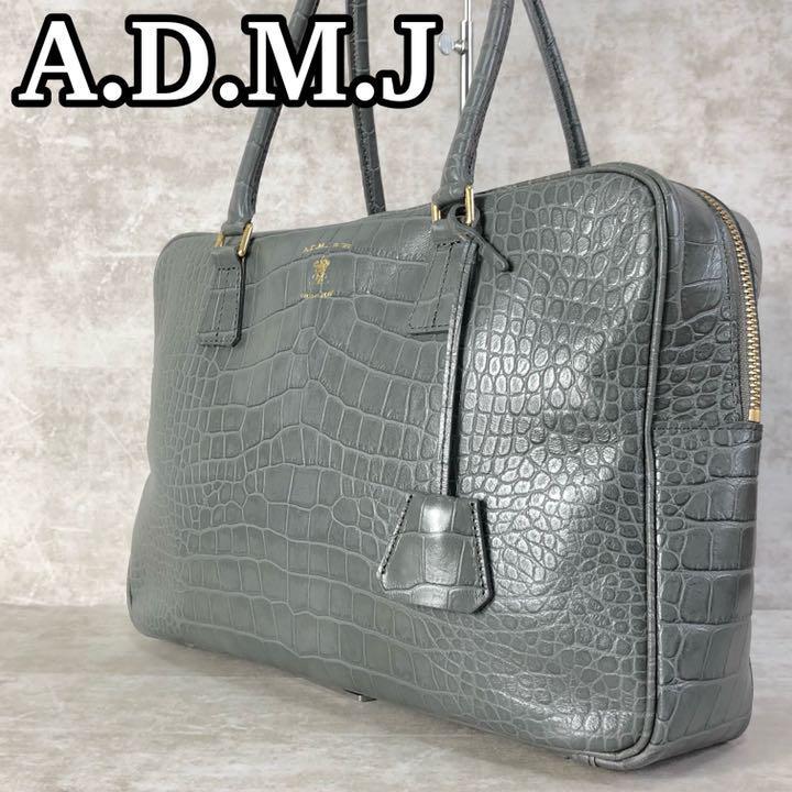 極美品】A.D.M.J ADMJ エーディーエムジェイ ボストンバッグ トート