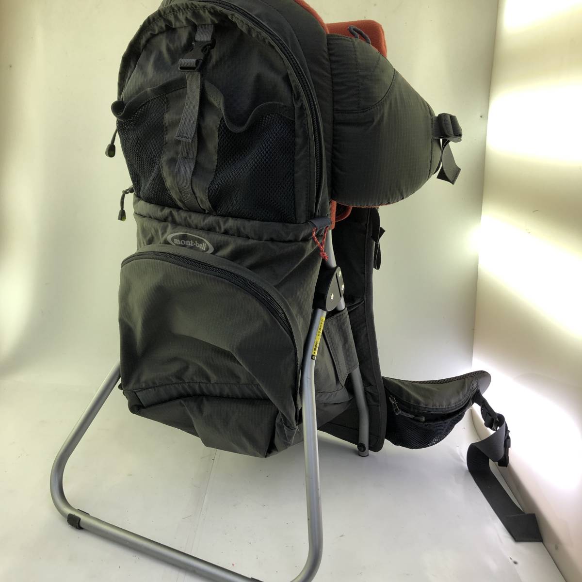 mont-bell モンベル Baby Carrier ベビーキャリア バックパック 背負子 登山用品 アウトドア 自立式　グレー×オレンジ/リュック