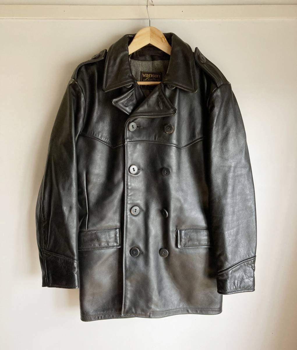 バンソン レザージャケット Pコート レミントン 36 villa-cesare.com