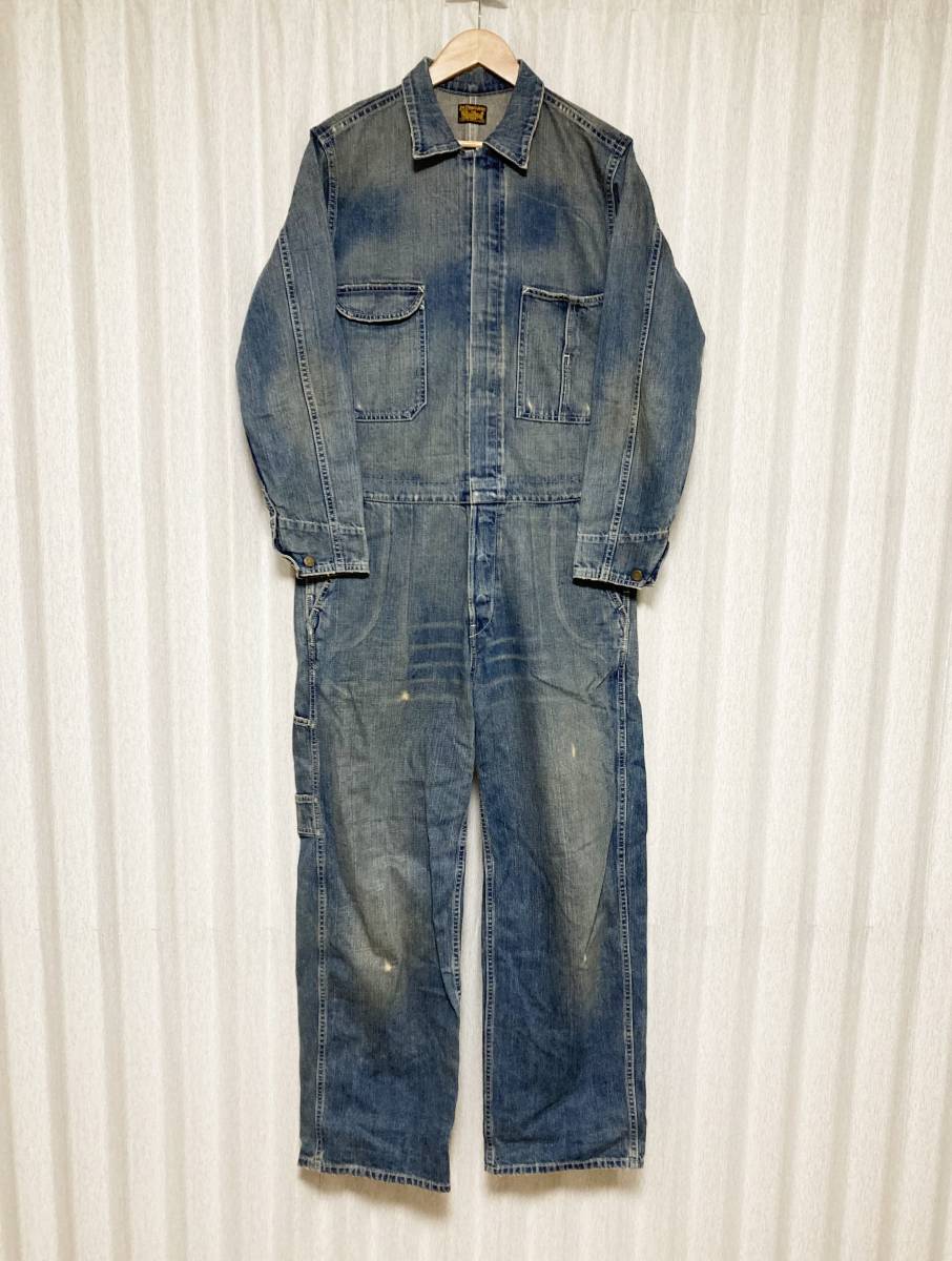 美品☆[LEVI'S VINTAGE CLOTHING] LVC 20202 ヴィンテージ加工 インディゴデニムオールインワン 32 リーバイス_画像1