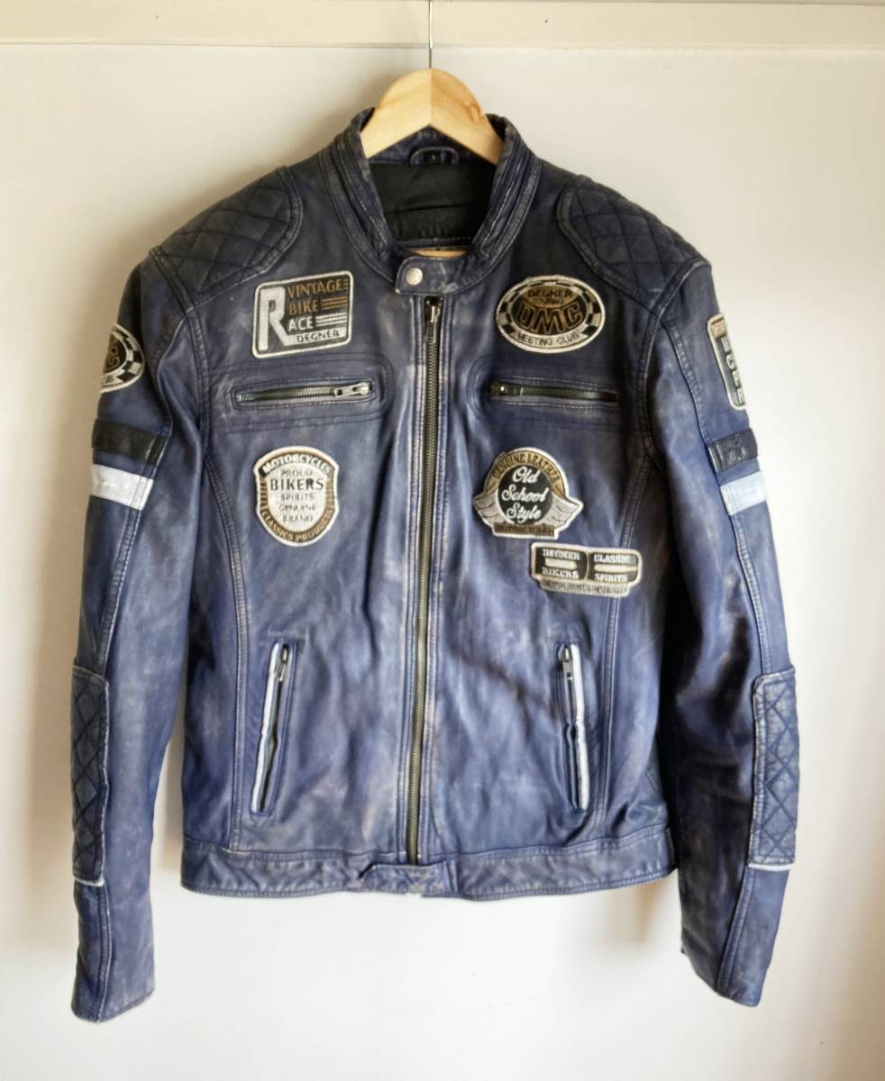 THE DEGNER CLASSIC BRAND 羊革 レザージャケット 白-