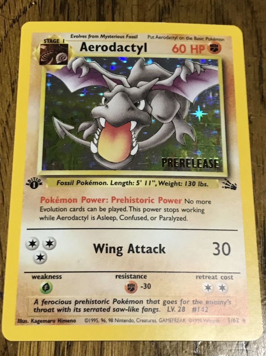 ポケモンカード プテラ Aerodactyl 旧裏 海外版 英語版 プレリリース