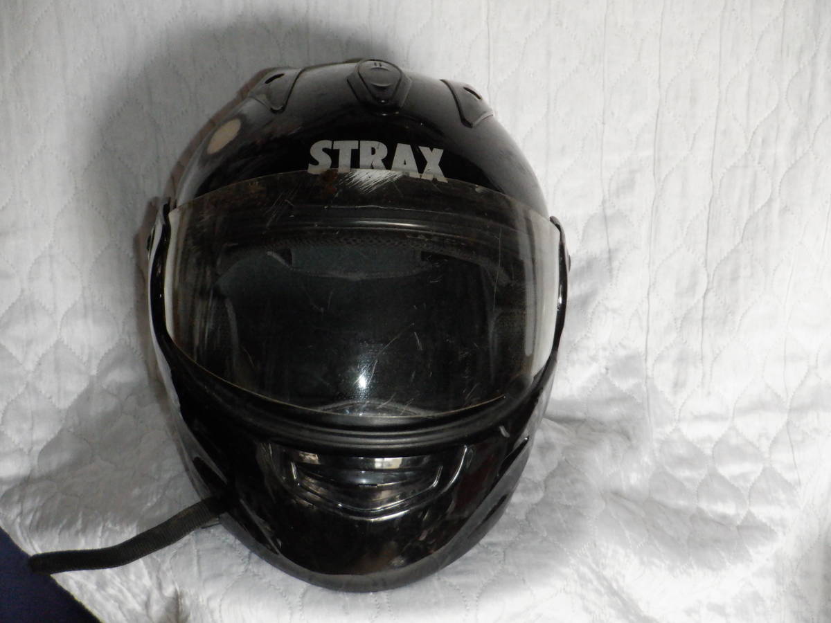 ＳＴＲＡＸ　 ＳＪ-７　ＨＪ－７５３Ａ　　リード工業 　　フルフェイスヘルメット　　 黒　　　Ｍサイズ_画像1