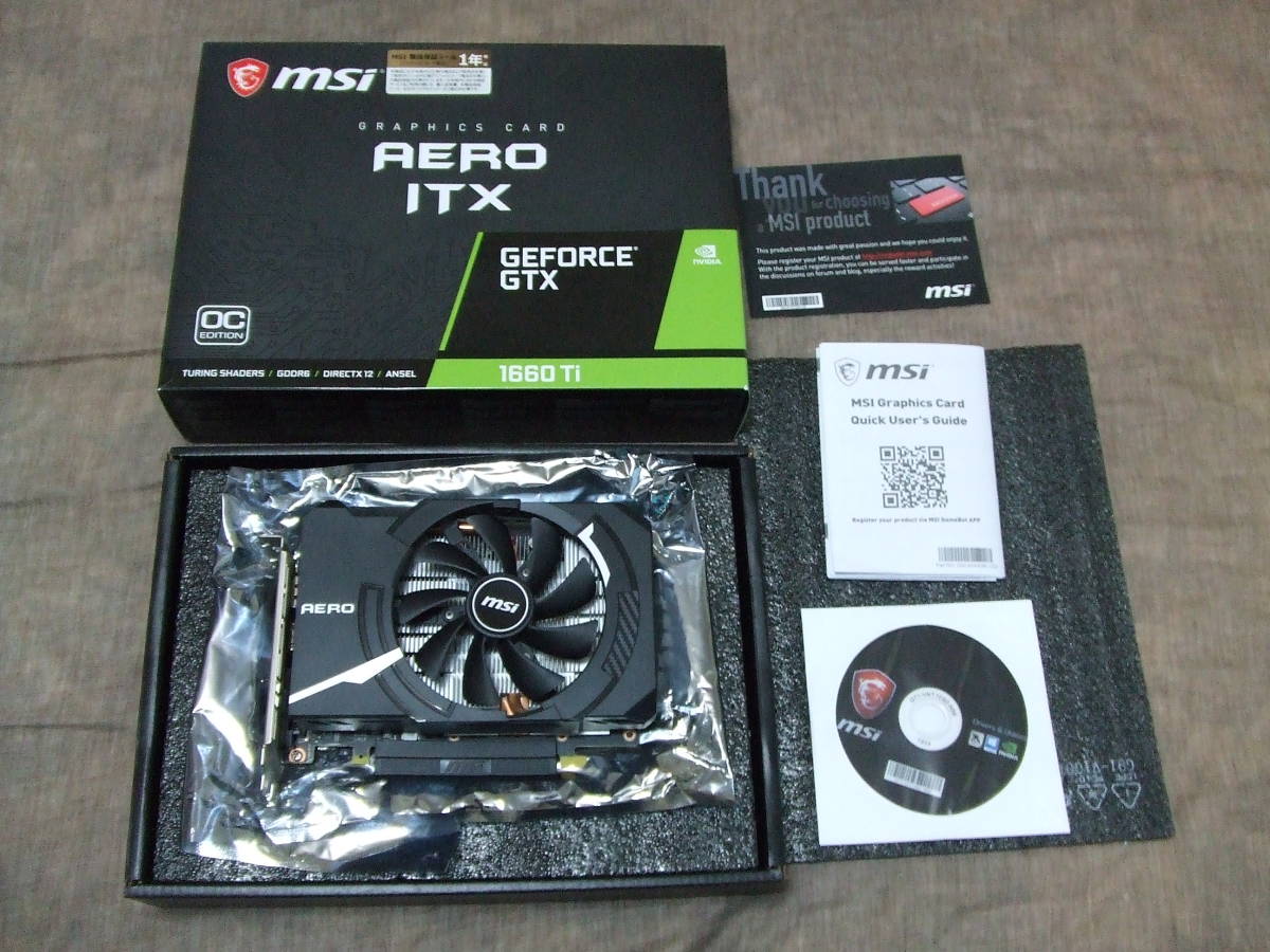 MSI GeForce GTX 1660 Ti AERO ITX 6G OC グラフィックスカード
