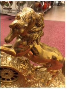 イタリア輸入アンティーク調ゴールド色真鍮製馬の置物ゴールド色真鍮製 