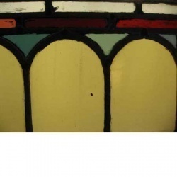 1880年～1890年代物希少！　イギリスアンティーク調　イギリス輸入リーフの絵のステンドグラスパネル_画像5