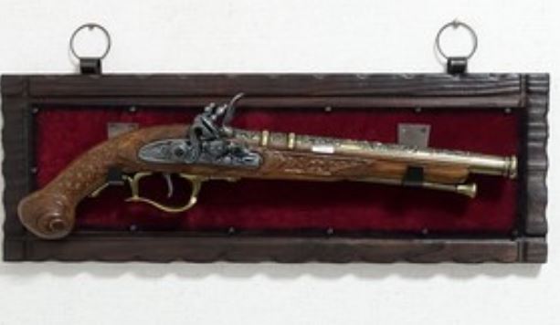 スペイン製 レプリカ銃　フリントロック式 中世 古式銃 ヨーロッパ レプリカ ピストル ディスプレー