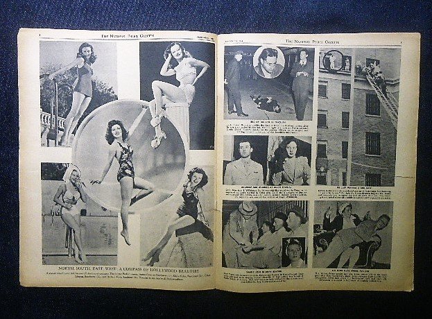 1944 year Police * gadget man magazine The National Police Gazette foreign book pin nap girl /gosip crime site photograph /vela*zo Lee na model 