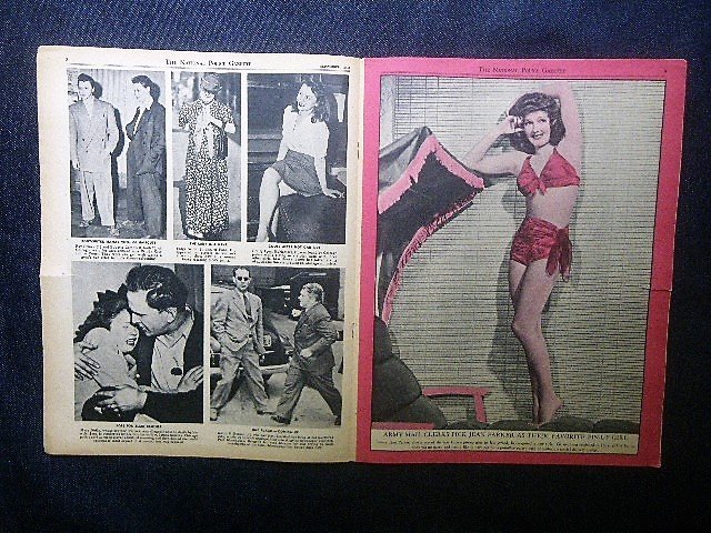 1944 year Police * gadget man magazine The National Police Gazette foreign book pin nap girl /gosip crime site photograph /vela*zo Lee na model 