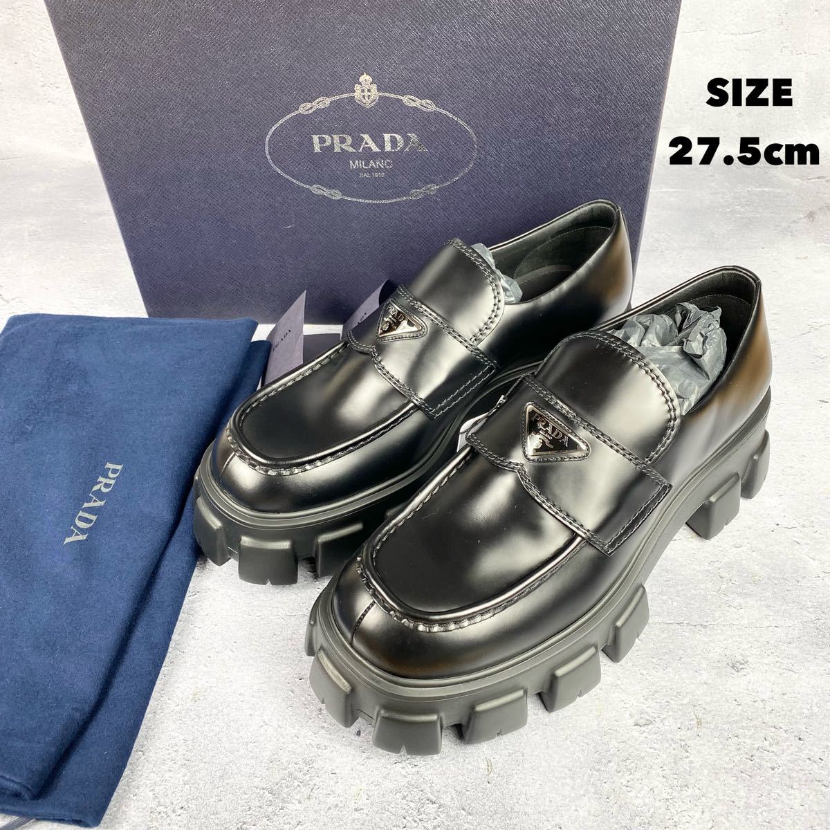 クリアランス最安 PRADAドライバーズローファー www