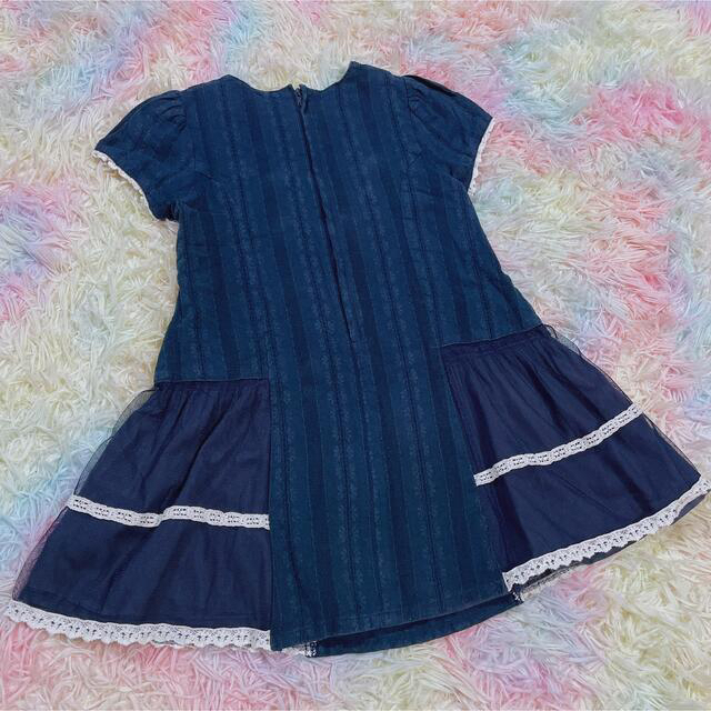 souris 110 One-piece темно-синий цвет платье ребенок одежда формальный Thule Kids девочка симпатичный платье 