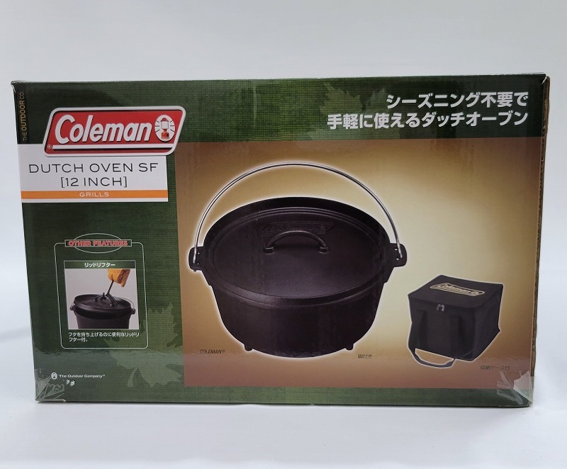 【8587】未使用品！ Coleman コールマン ダッチオーブンSF 170-9391 12インチ 箱付 キャンプ 用品 道具_画像2