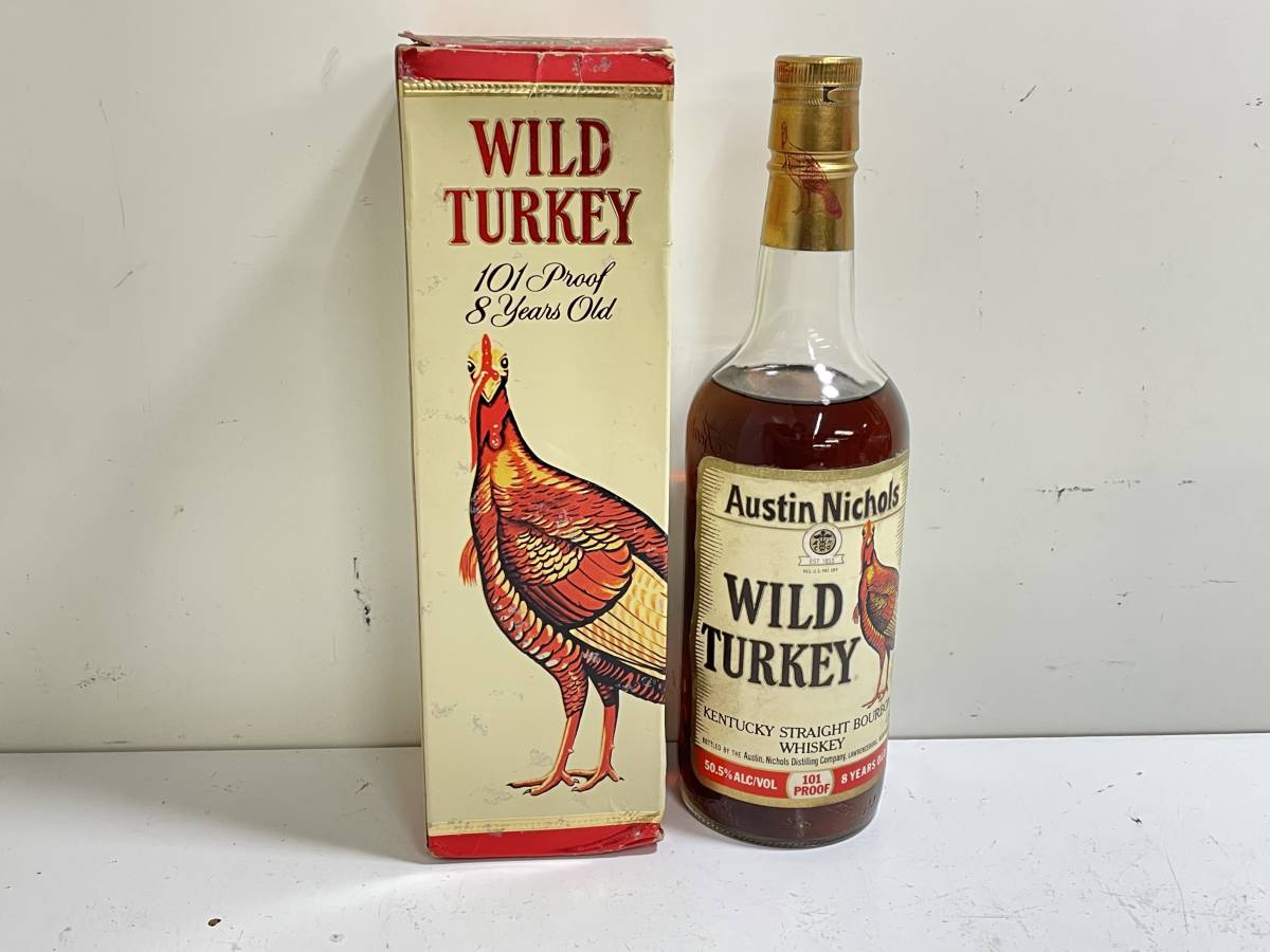 ○ 古酒 ワイルド ターキー 8年 101プルーフ 旧ボトル 箱付 750ml 50.5