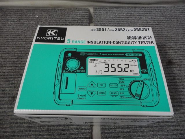 未使用 KYORITSU 絶縁抵抗計 KEW3551 共立電気計器株式会社 www