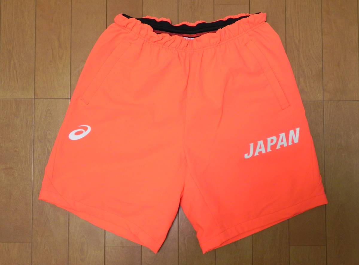 非売品 アシックス 陸上 日本代表 サンライズレッド ショートパンツ L