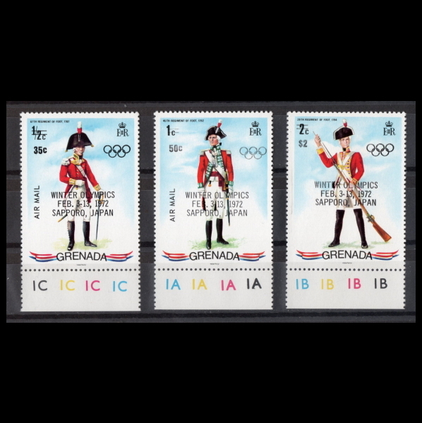 ■グレナダ切手　1972年　札幌五輪 / オリンピック　3種完_画像1