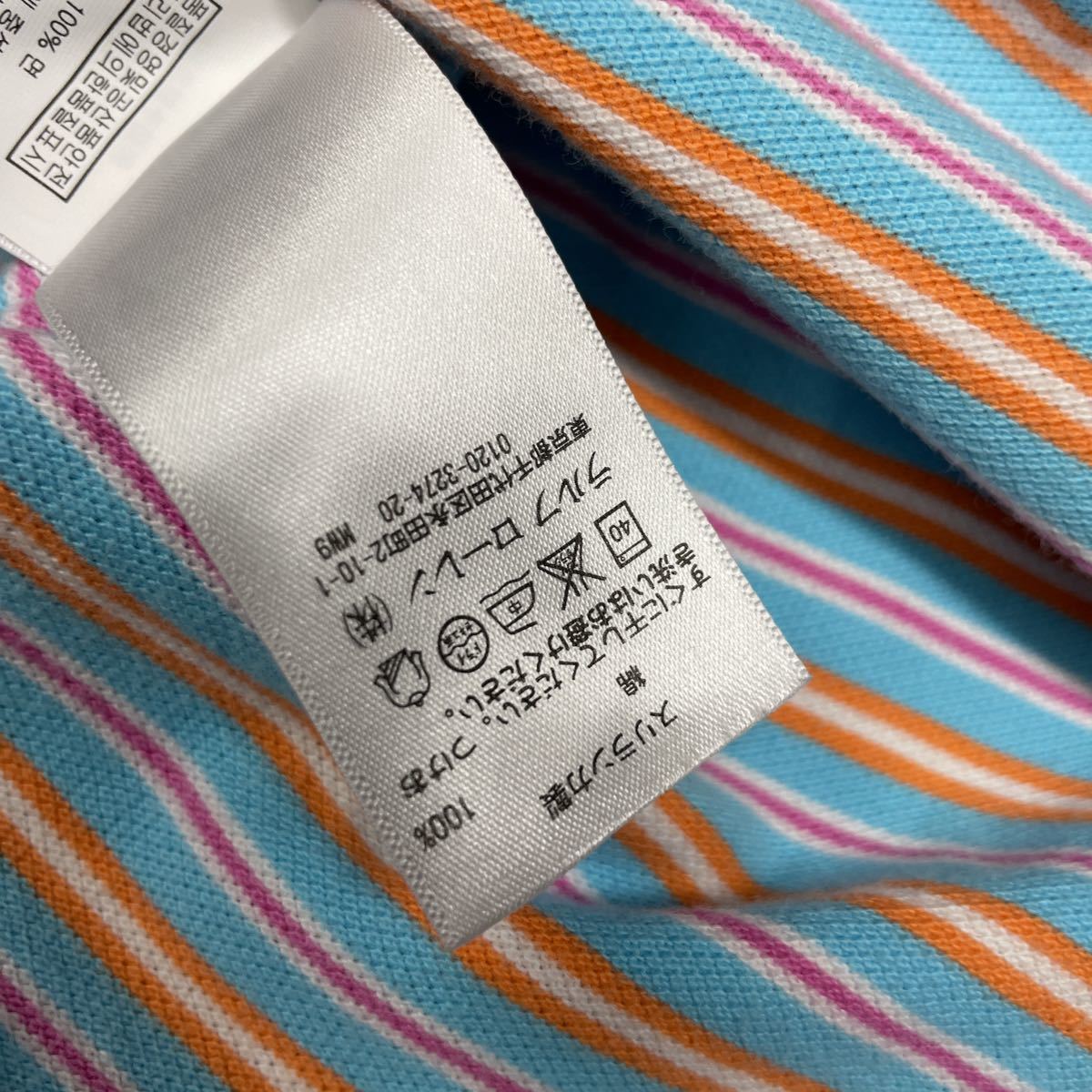  Ralph Lauren Ralph Lauren окантовка рубашка-поло с коротким рукавом XS размер загрязнения есть ( стирка завершено RALPH LAUREN