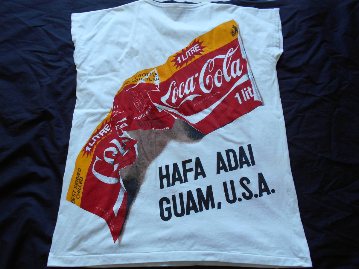 コカ・コーラ ビッグプリント Guam U.S.A 両面プリント ９０’ｓヴィンテージの画像3