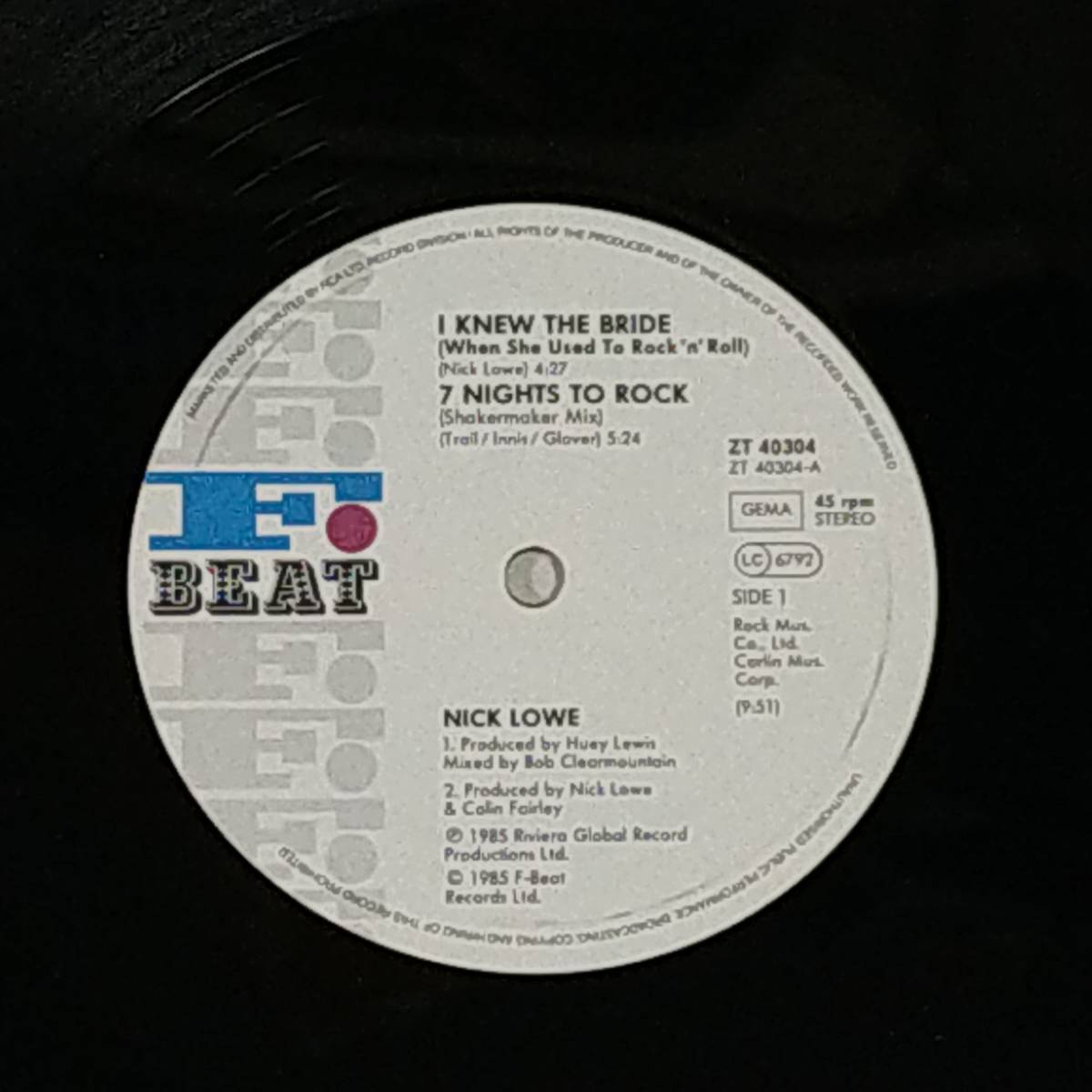 NICK LOWE / I KNEW THE BRIDE(WHEN SHE USED TO ROCK'N'ROLL) MAXI 12"VERSION 45rpm _画像4