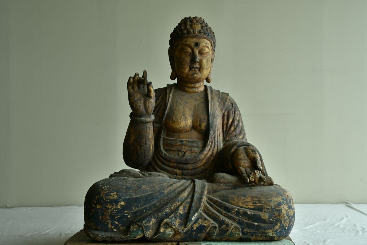仏教美術 】大型 阿弥陀如来坐像 下品中生 仏像 東洋美術 仏教 仏手 