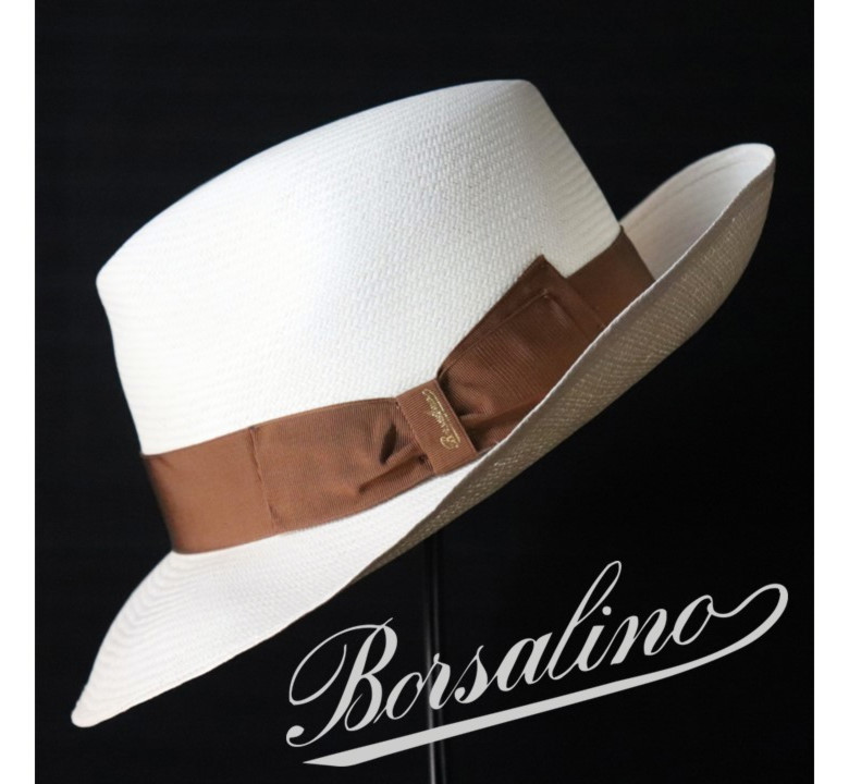 ボルサリーノ Borsalino 帽子 黒 麦わら帽子 インポート