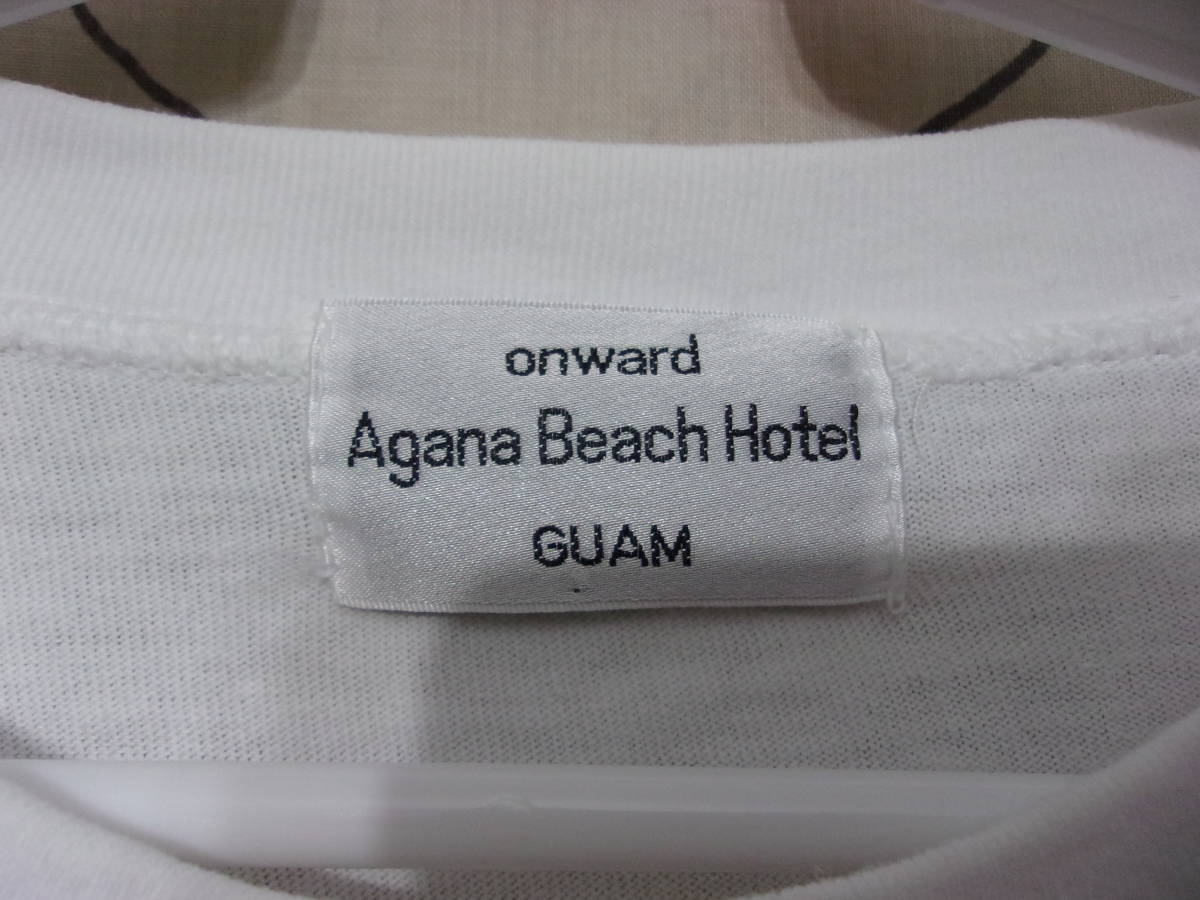 90's Onward Agana Beach Hotel Guam Tシャツ size L位~ 90年代 オンワード ハガニアビーチホテル グアム トップス オールド リゾート 古着_画像4