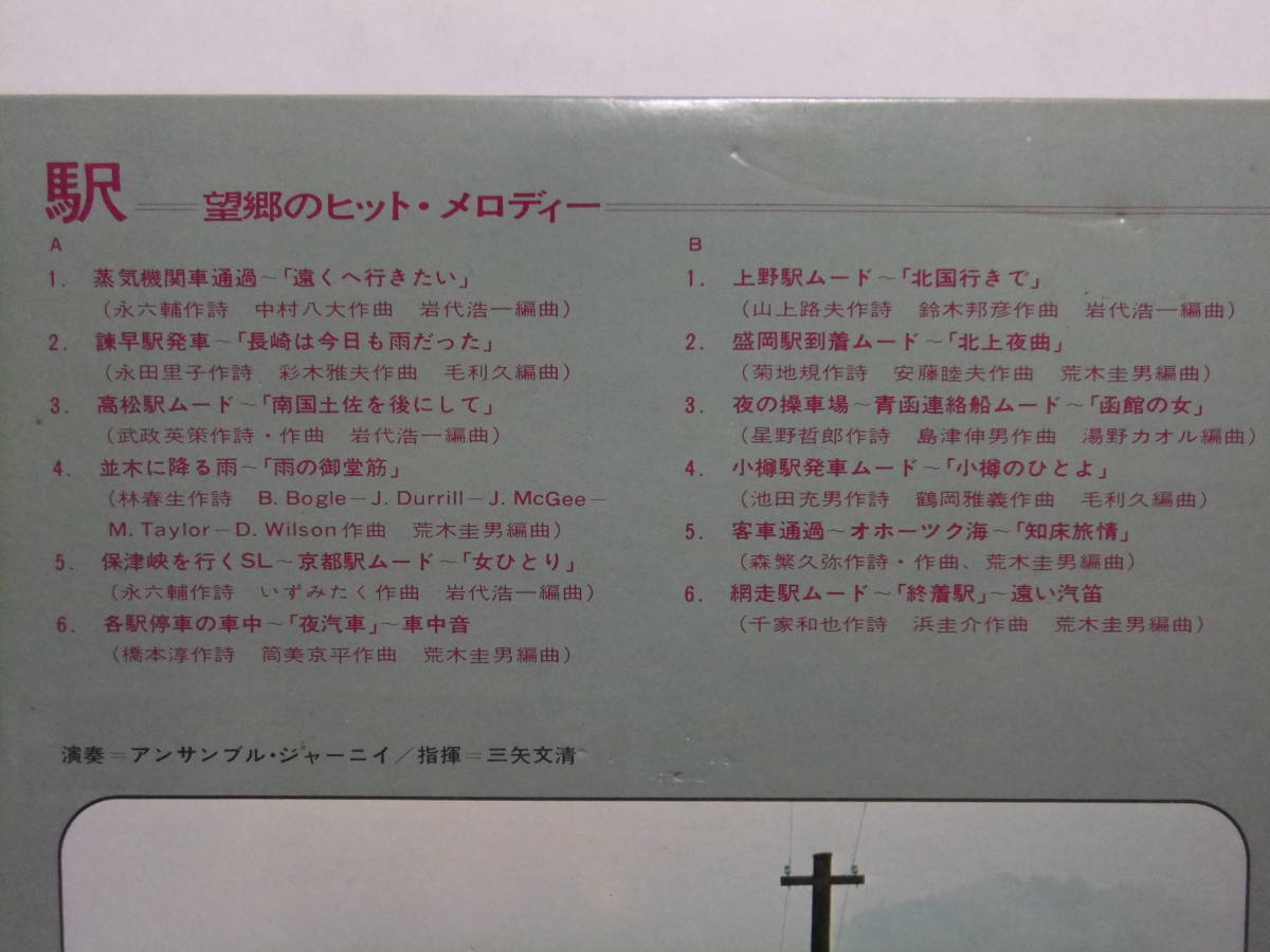 ☆☆V-5438★ レコード 駅－望郷のヒット・メロディー ★12インチLPレコード☆☆の画像3