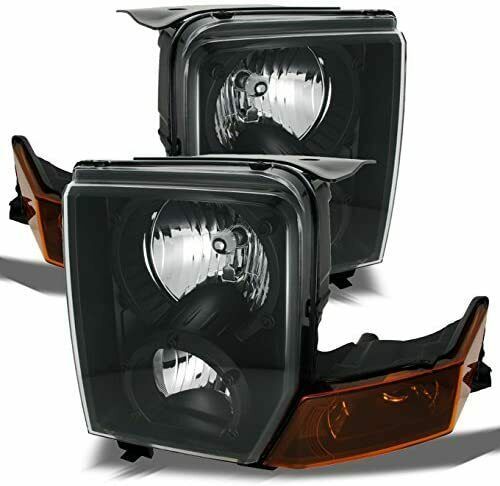 2006-2010ジープコマンダーブラックヘッドライトヘッドランプ交換用RH + LHセット
