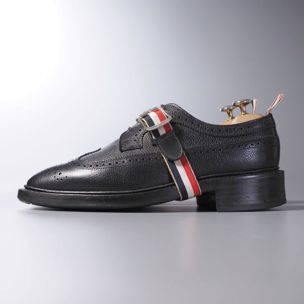 THOM BROWNE ウイングチップ レザー ブーツ us8 (26.0cm)-