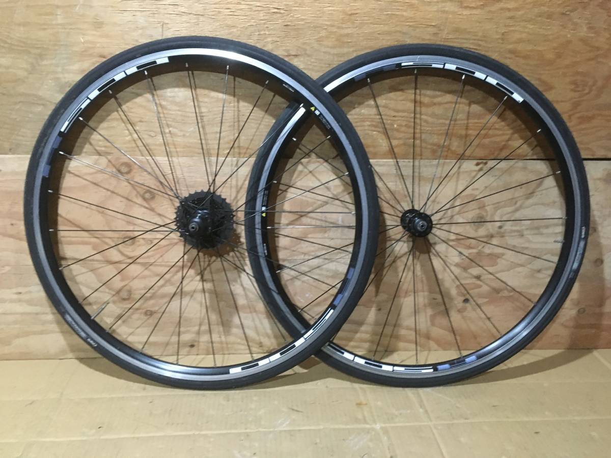 shimano A500 700c ロードバイク ホイール 8速 前後セット 中古パーツ_画像7