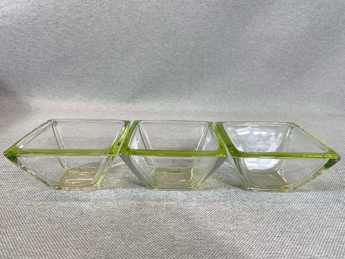 TS1209_Ot◆モデルR展示品◆ガラス皿 3枚セット◆W130 H70