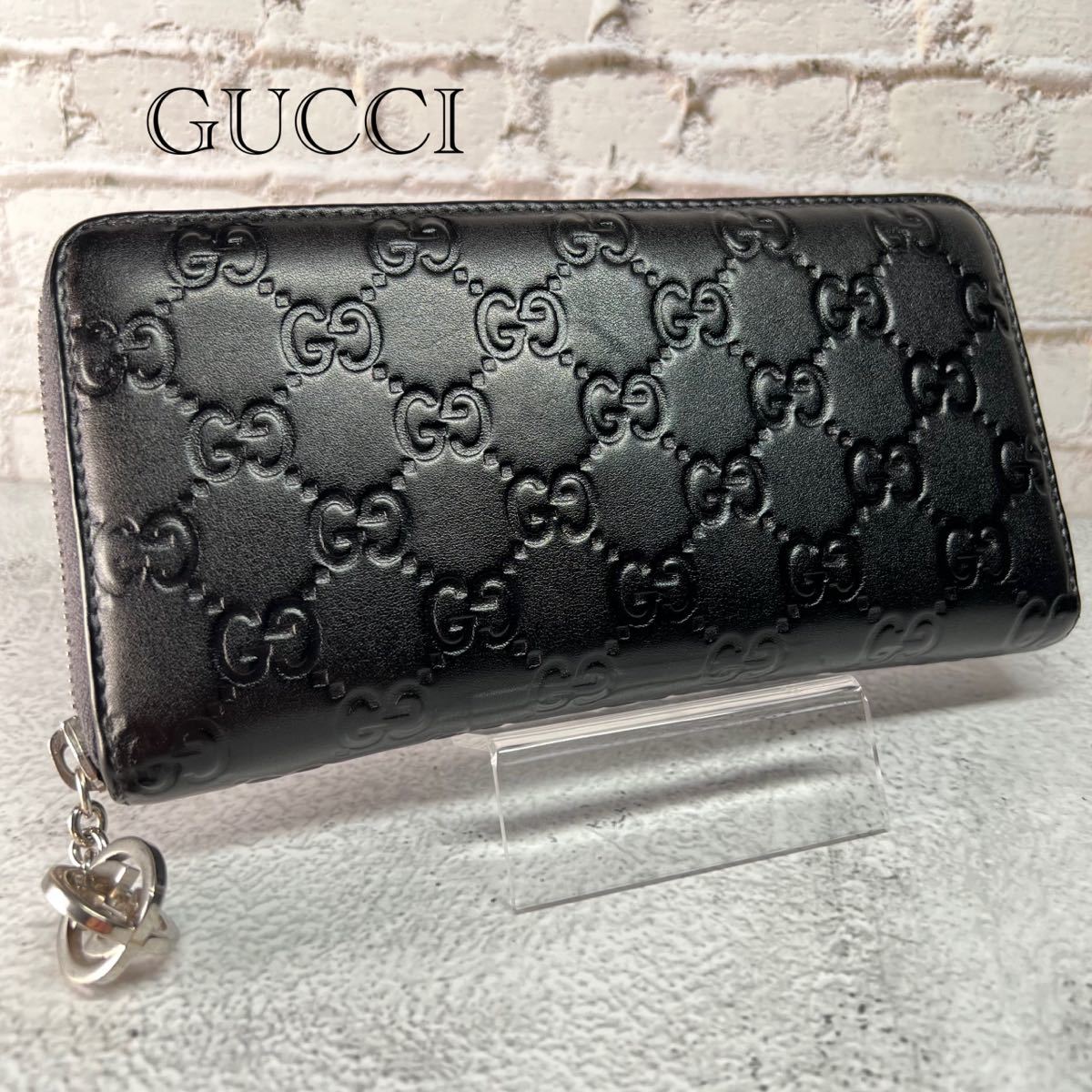 2022秋冬新作2022秋冬新作GUCCI グッチ シマ 手帳カバー レザー 黒