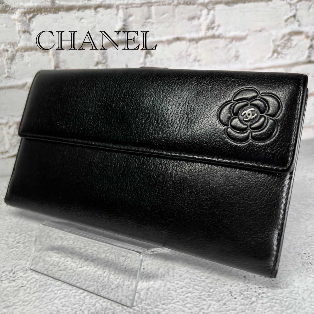 86%OFF!】 美品 CHANEL シャネル 長財布 ラウンドファスナー カメリア