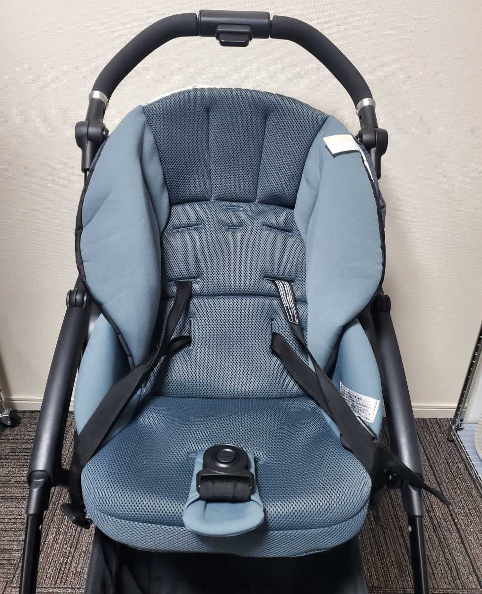 極美品 コンビ アット AttO type-L ブルイッシュグレー ベビーカー
