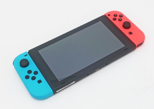 ◇美品【任天堂】Nintendo Switch/ニンテンドースイッチ本体 新型 HAD-S-KABAA ネオンブルー/ネオンレッド_画像3