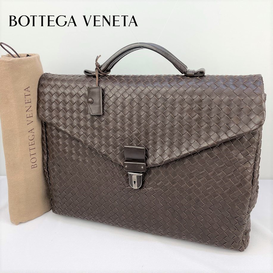 極美品✨BottegaVeneta ビジネスバッグ ブリーフケース ブラウン www ...
