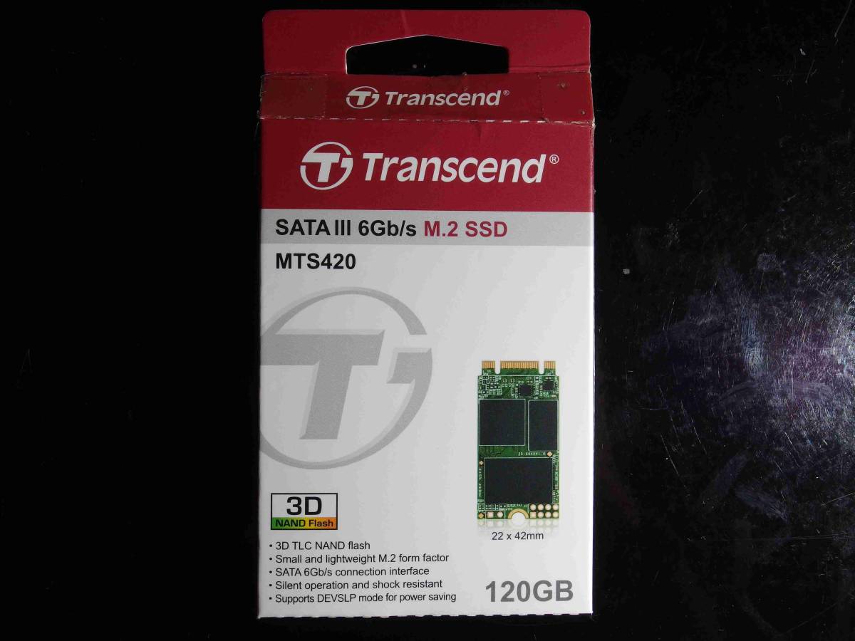 Transcend TS120GMTS420S M.2 Type2242 SATA 120GB SSD ～中古動作品_画像1