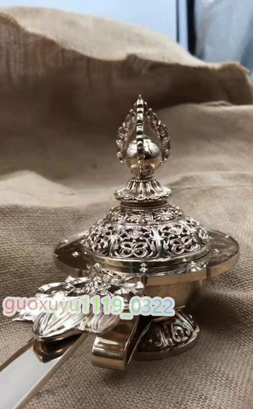 定番のお歳暮 極上品 摩尼宝珠持ち手炉 真鍮製磨き仕上げ 寺院用仏具
